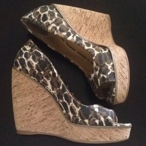 Nine West Animal print wedges